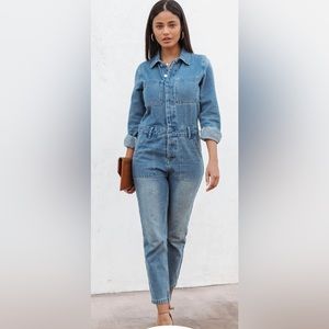 VICI Fore NWOT Denim Jumpsuit